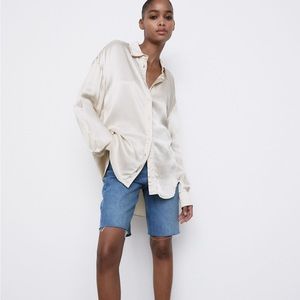 Zara satin effect top